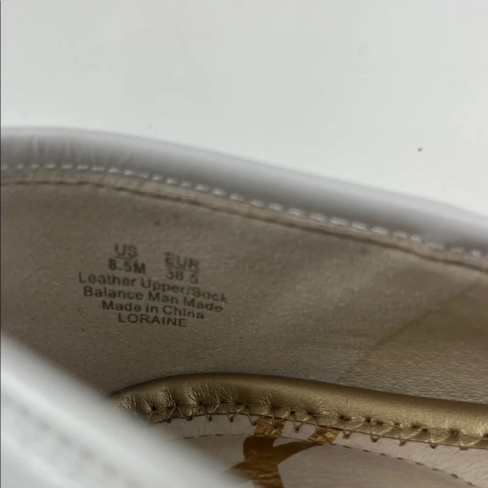 Sam Edelman White Leather Horsebit Loafers